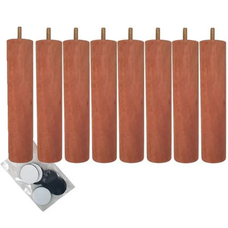 Conjunto 8 Pés de Madeira 20cm Pé Palito Pés para Móveis 20cm Mel