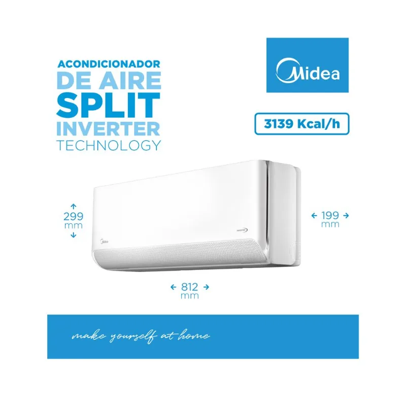 Aire split inverter Midea 5650w mscbic 18h n80m