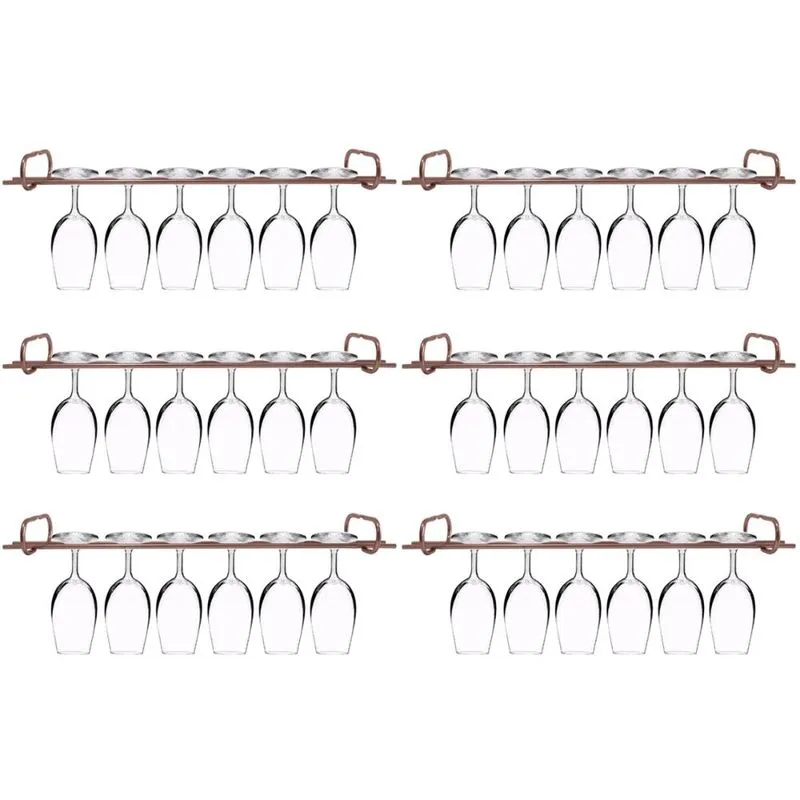 Conjunto 6 Organizadores Porta Taças 42cm Suportes Para Pendurar Taças Rosa