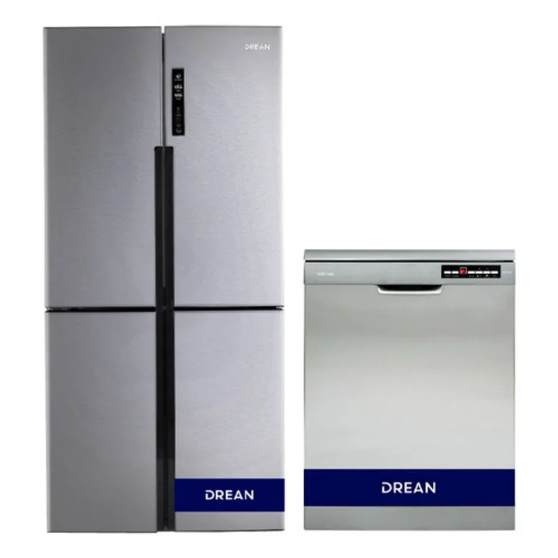 Combo Heladera Ecoinverter 516 L + Lavavajillas 15 Cubiertos Drean