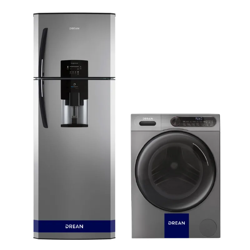 Combo Heladera Inverter 424 L + Lavasecarropas Inverter 11 Kg Drean