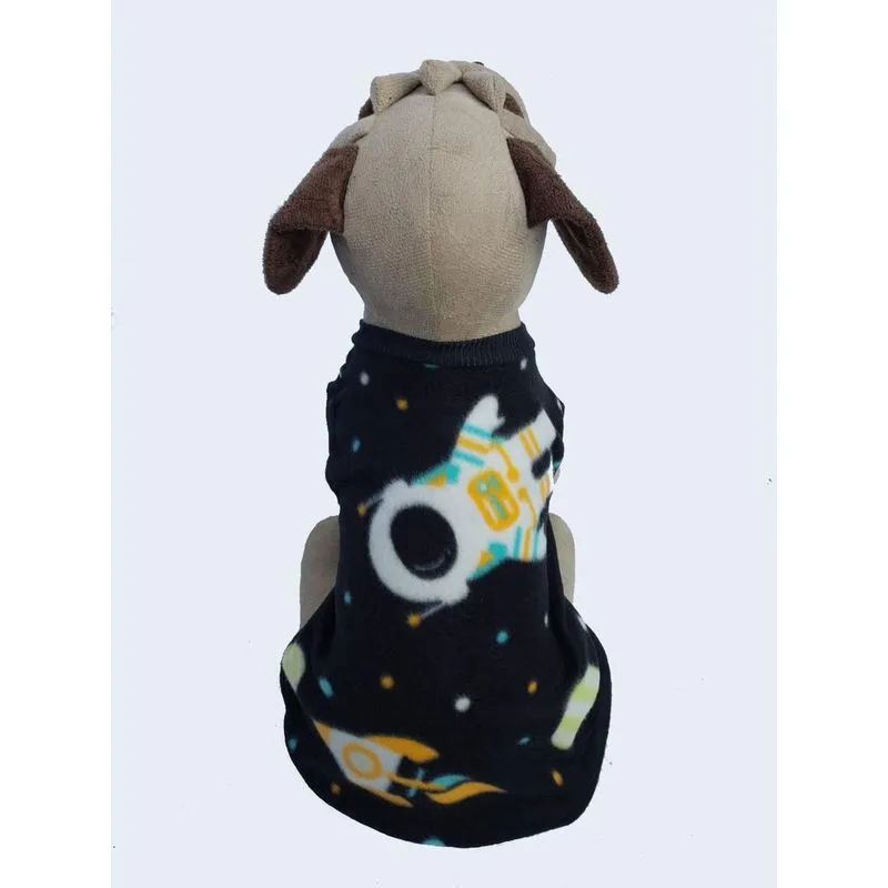 Blusa Pet Espaço E Planetas Para Frio Brinquedos E Patas G