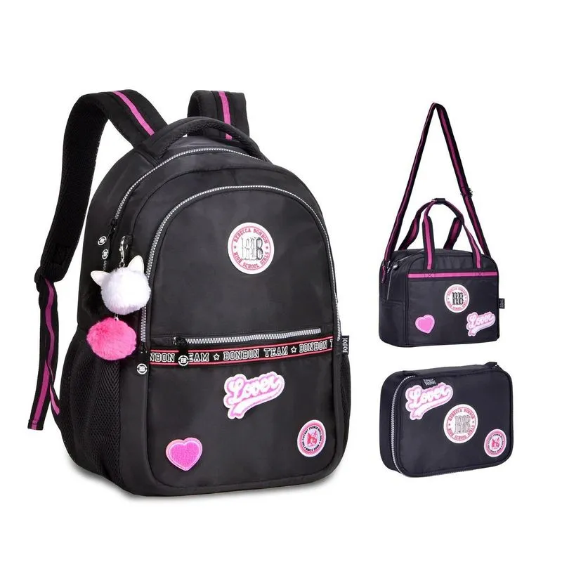 Mochila Costas Lancheira E Estojo Rebecca Bonbon Kit Escolar
