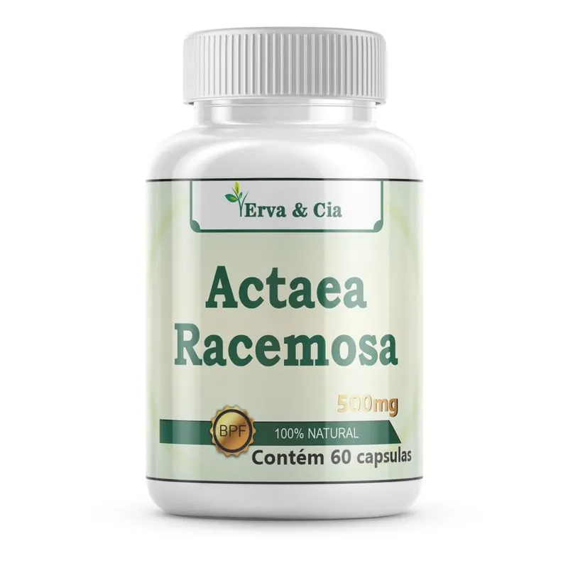 Actaea Racemosa 60 Cápsulas 500mg 1 Pote 100% Natural