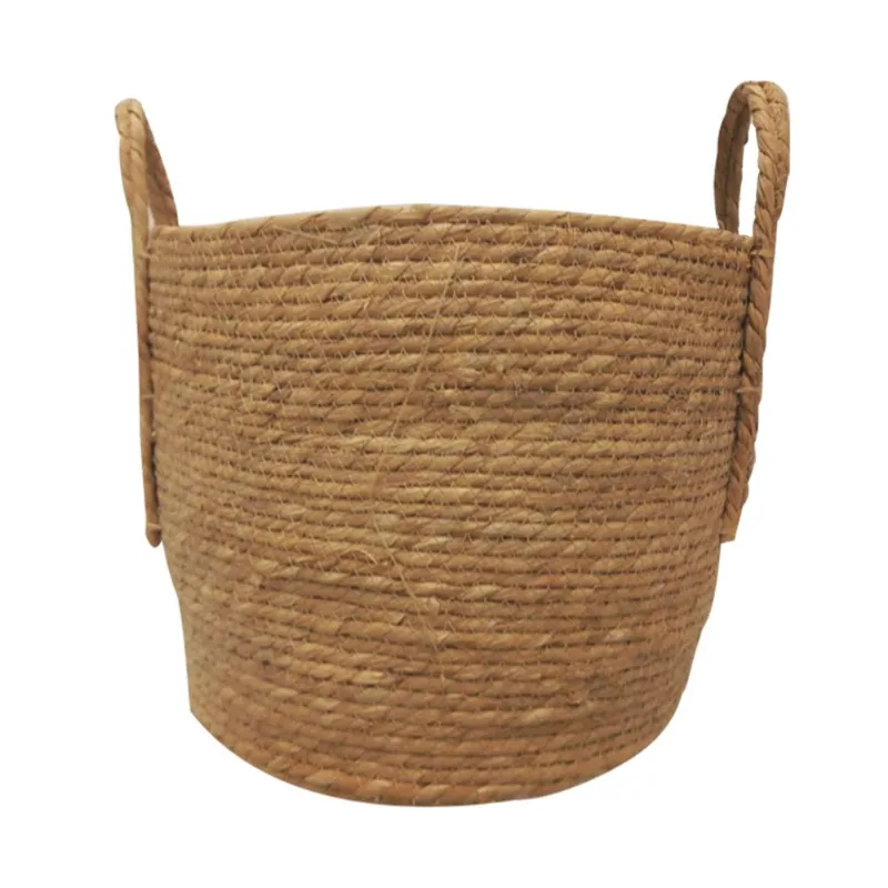 Cesta totora Carrefour con asa 26 cm.