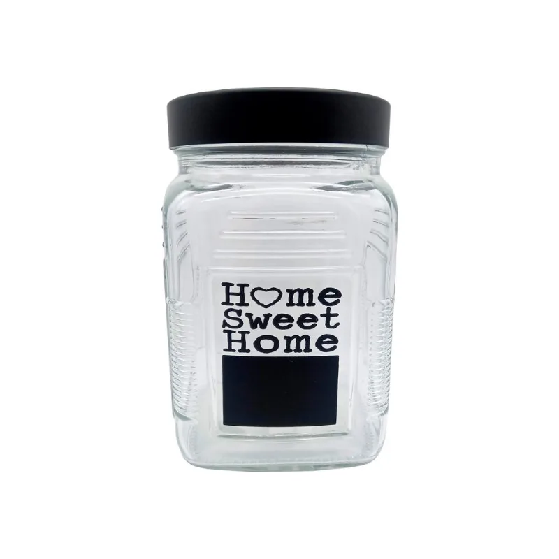 Frasco de vidrio tapa negra 1000 ml.