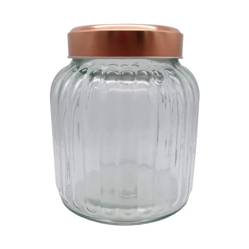 Frasco de vidrio tapa cobre 2000 ml.