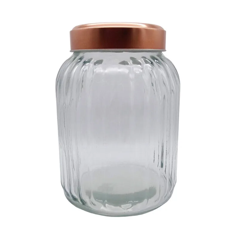 Frasco de vidrio tapa cobre 2350 ml.