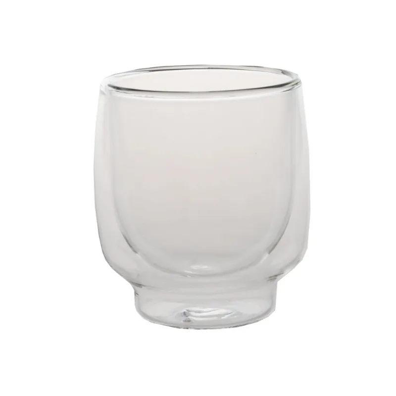 Set x2 tazas doble vidrio 9 cm. altura sin asa