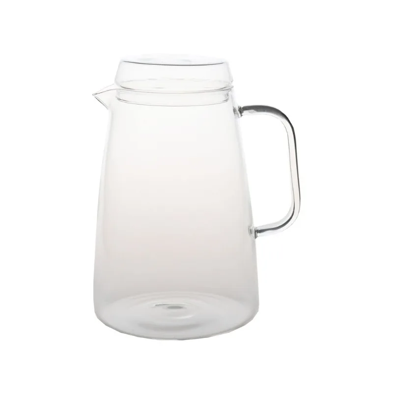 Jarra vidrio con tapa 17 cm. altura