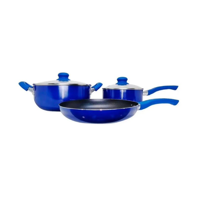Set de cocción 5p Fary Home aluminio azul