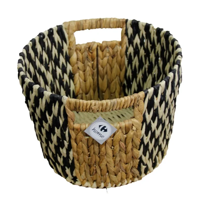 Cesta beige y negro 38 cm