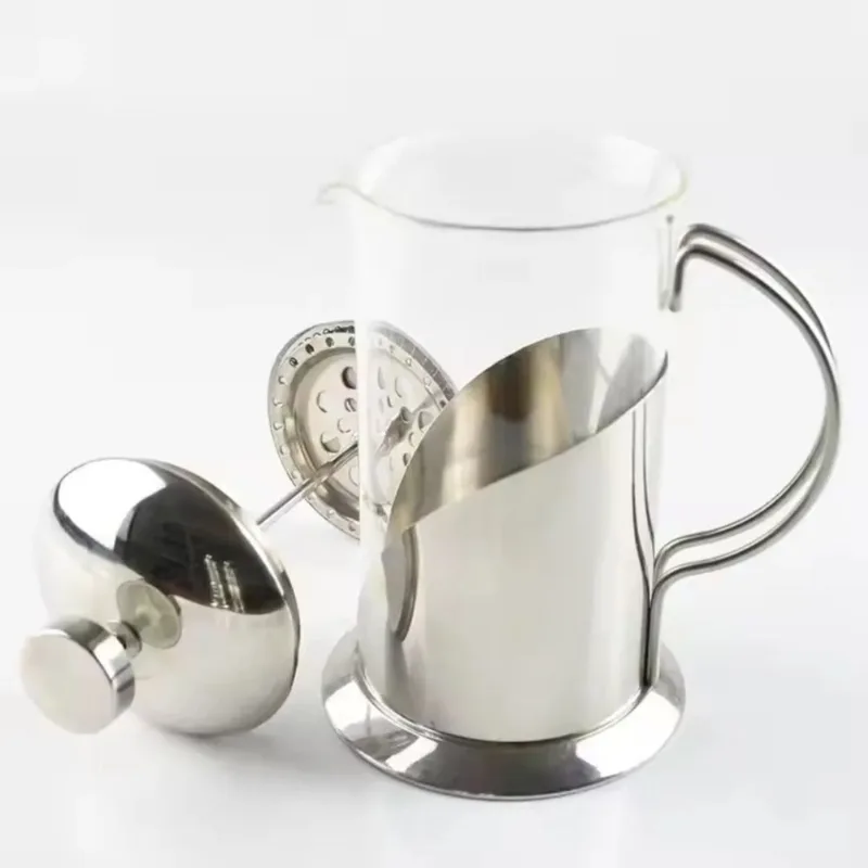 Cafetera émbolo vidrio y acero inoxidable 1 lt