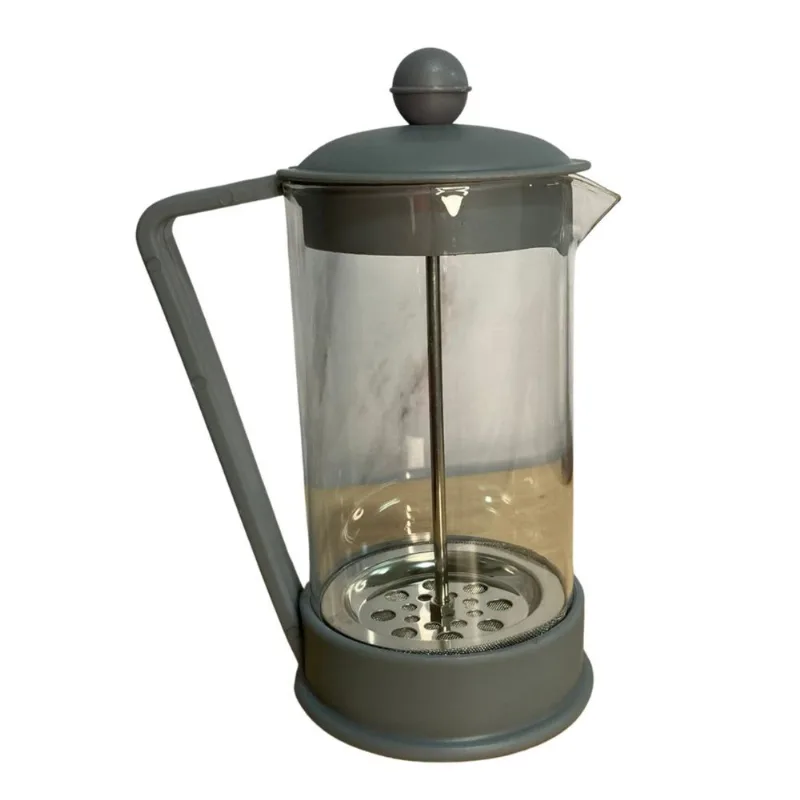 Cafetera émbolo vidrio y plástico 0.6 lts
