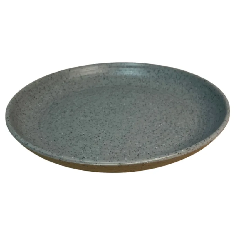 Plato ondulado melamina organica color gris