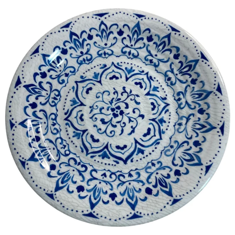 Plato playo de melamina color blanco 10.5 cm