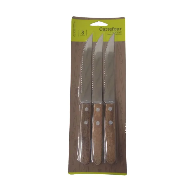 Cuchillos Carrefour Home madera 3 u.
