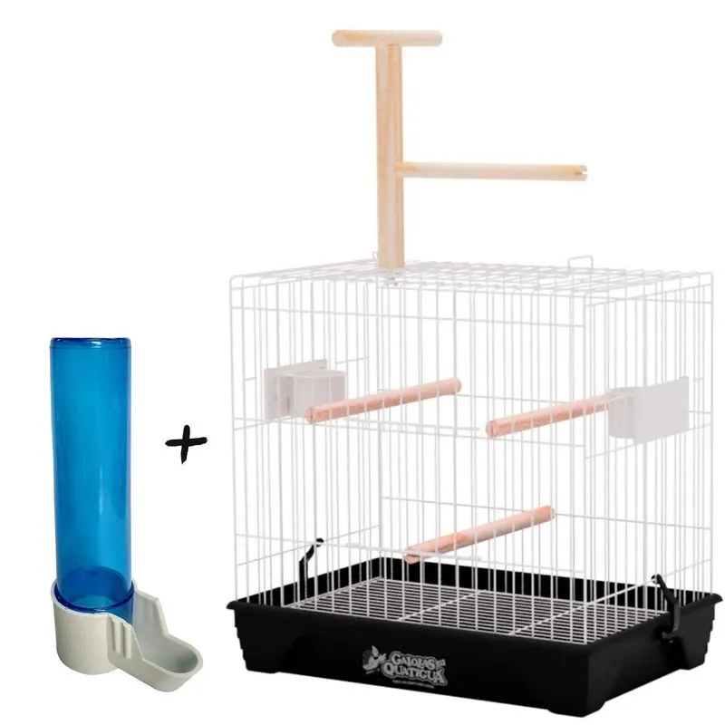 Gaiola Light Para Calopsita Com Bebedouro E Teto Com Poleiro