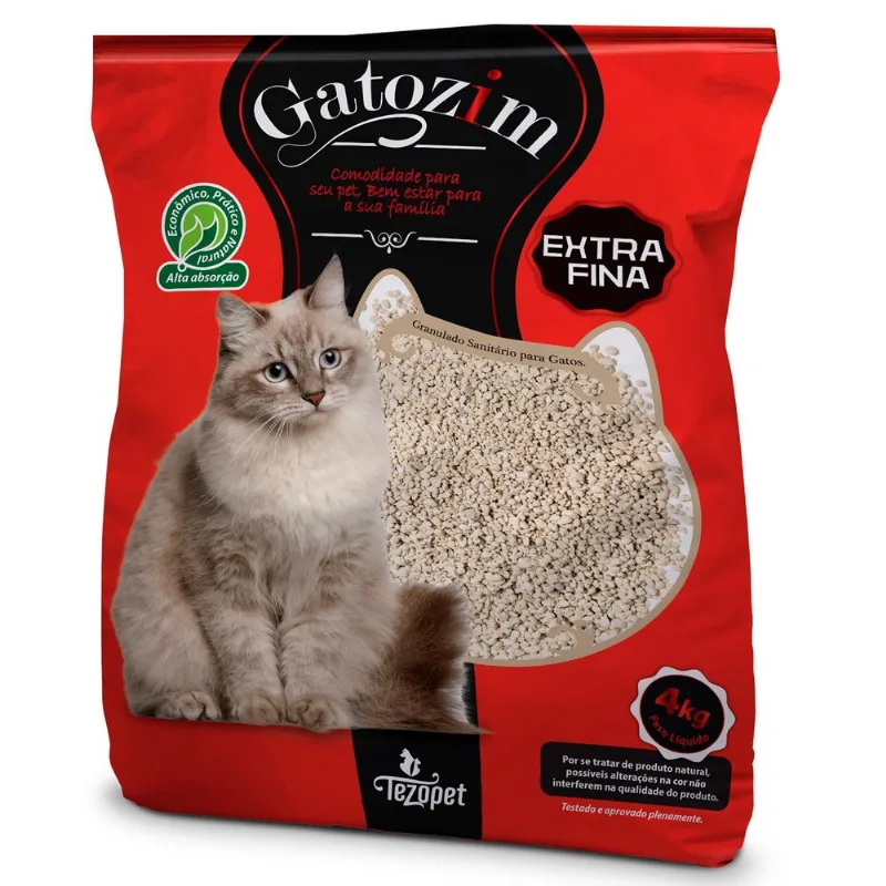 Areia Extra Fina Granulada Para Gatos Pacote 4 Kg