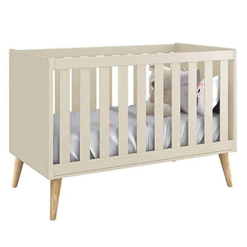 Berço Mini Cama Theo Transforma-se em Mini Cama Areia Fosco Reller Móveis 135CM