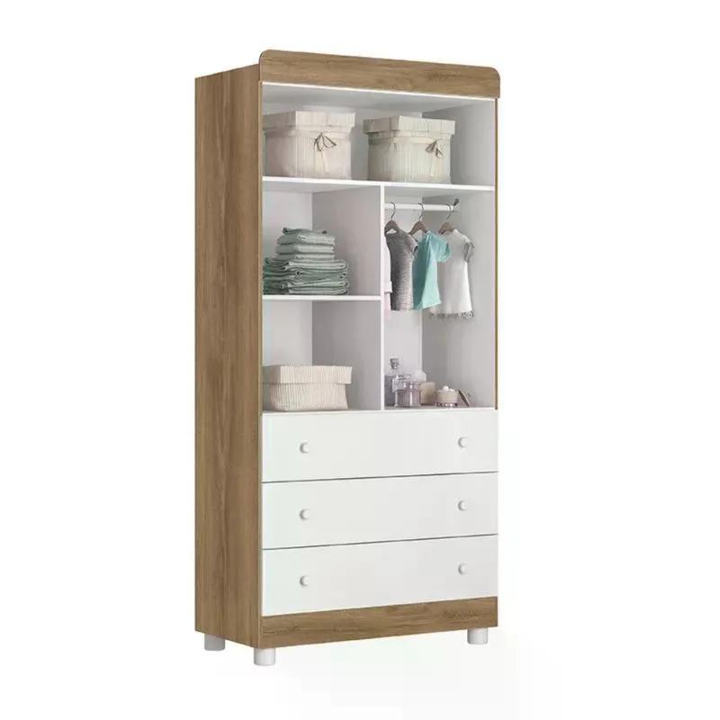 Quarto Infantil com Guarda Roupa 2 Portas Katatau e Berço Tico - Reller Móveis Branco/Mezzo