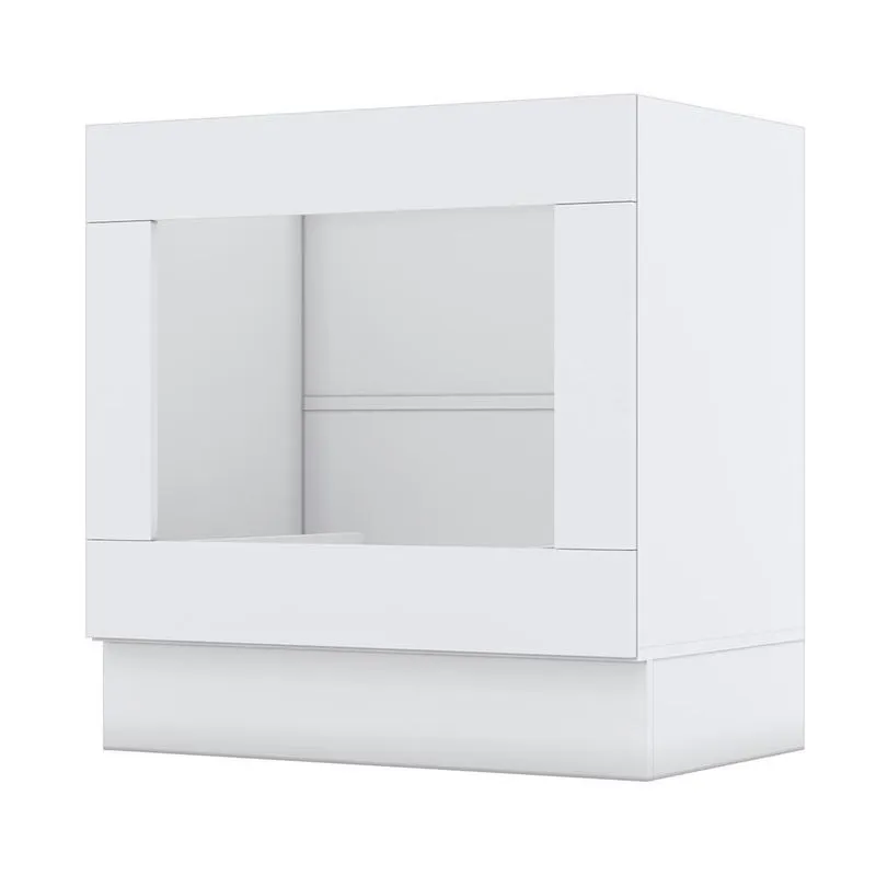 Balcão Forno de Embutir 80cm Americana com Tampo - Móveis Henn Branco/Calcare