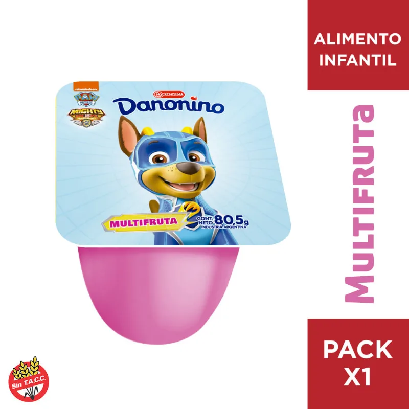 Alimento Lacteo Danonino Multifruta 80,5g Yogur Danonino Multifruta 80,5 Gr