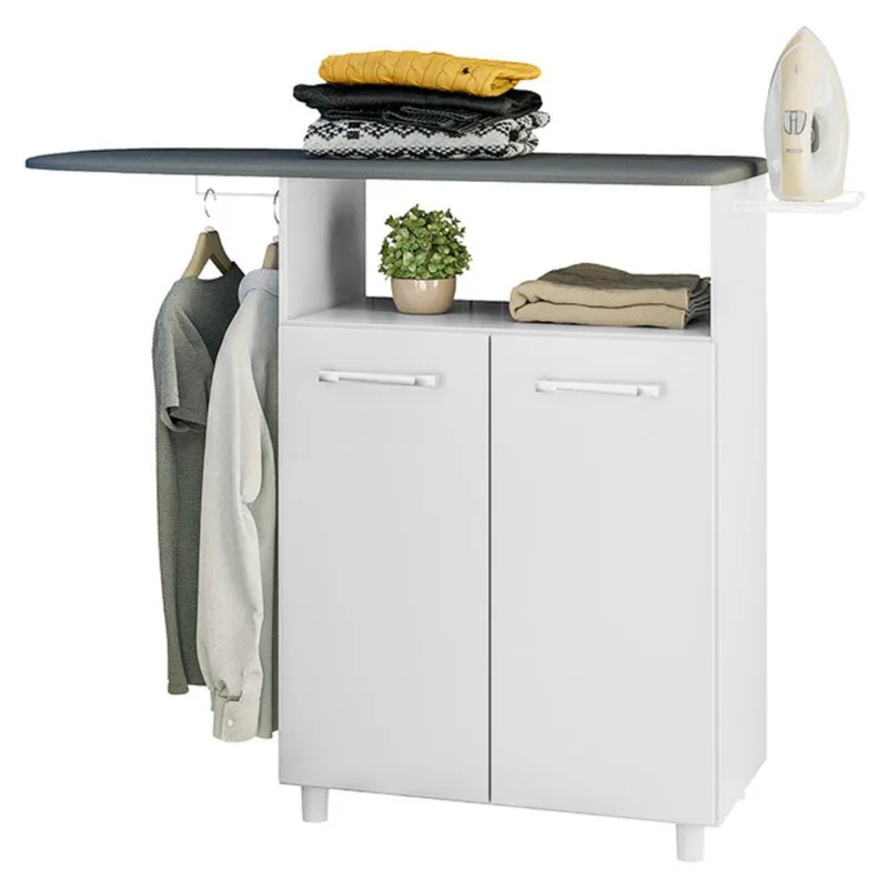 Tábua De Passar Roupa Melissa Com Balcão 2 Portas Branco - Nicioli