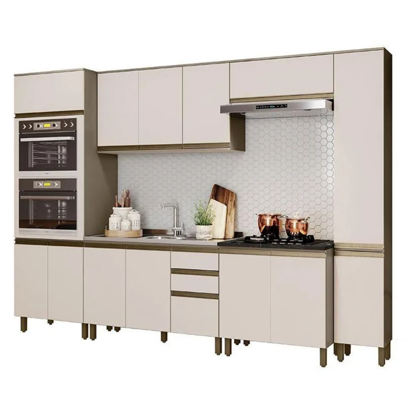 Cozinha Completa 6 Peças Connect Duna-cristal Com Paneleiro - Móveis Henn Duna-cristal