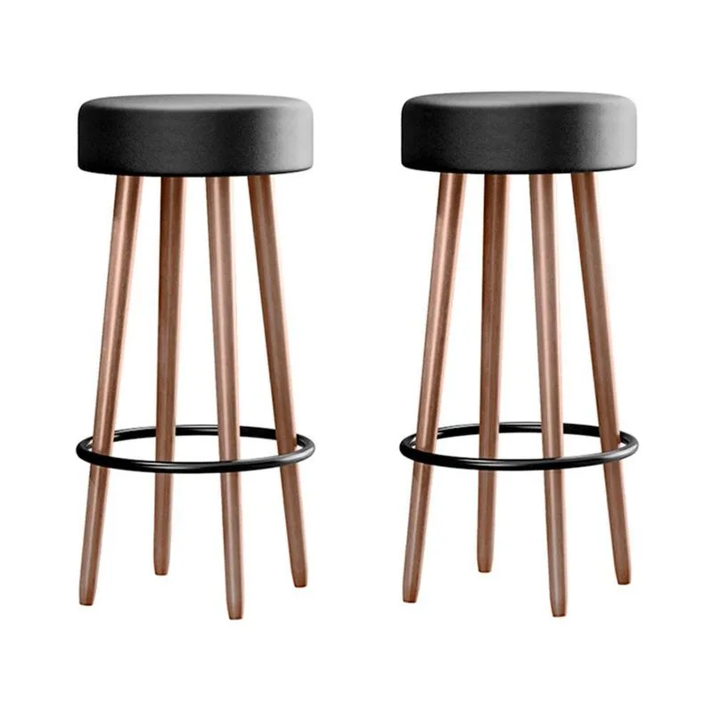 Kit 2 Banquetas Berlin 70cm Couríssimo Preto - Salaone