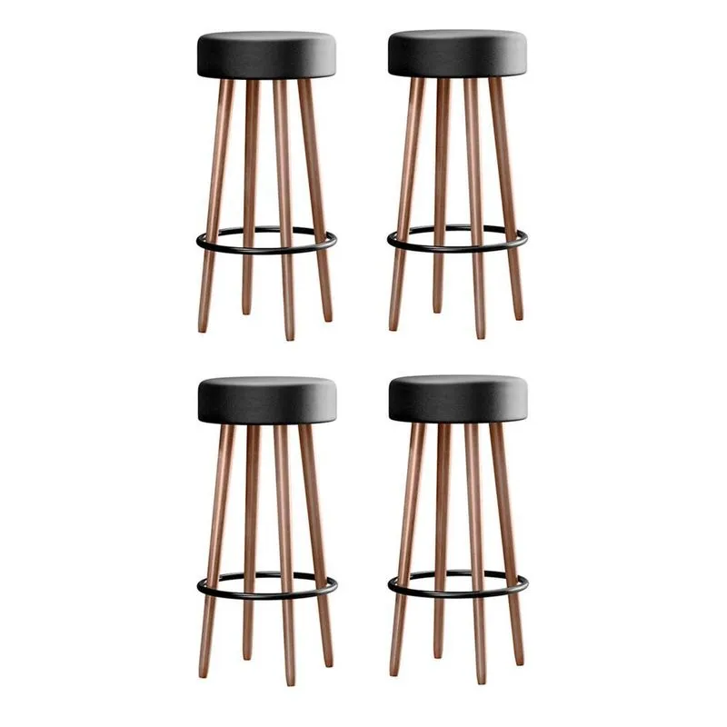 Kit 4 Banquetas Berlin 70cm Couríssimo Preto - Salaone