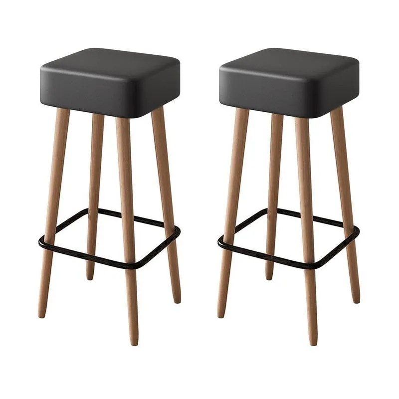Kit 2 Banquetas Dubai 70cm Couríssimo Preto - Salaone