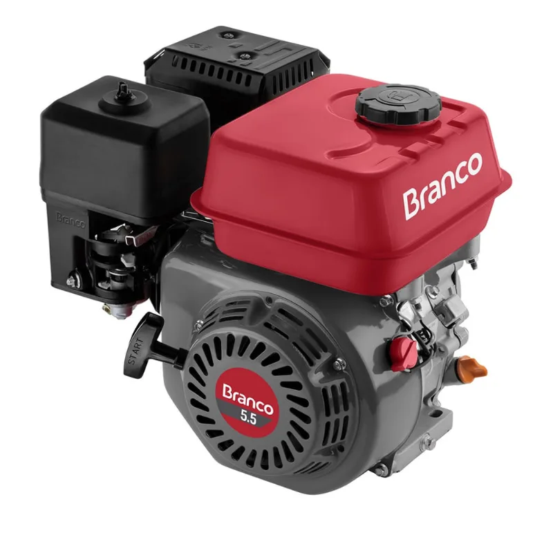 Motor branco B4T 5,5 cv H gasolina para placas vibratórias