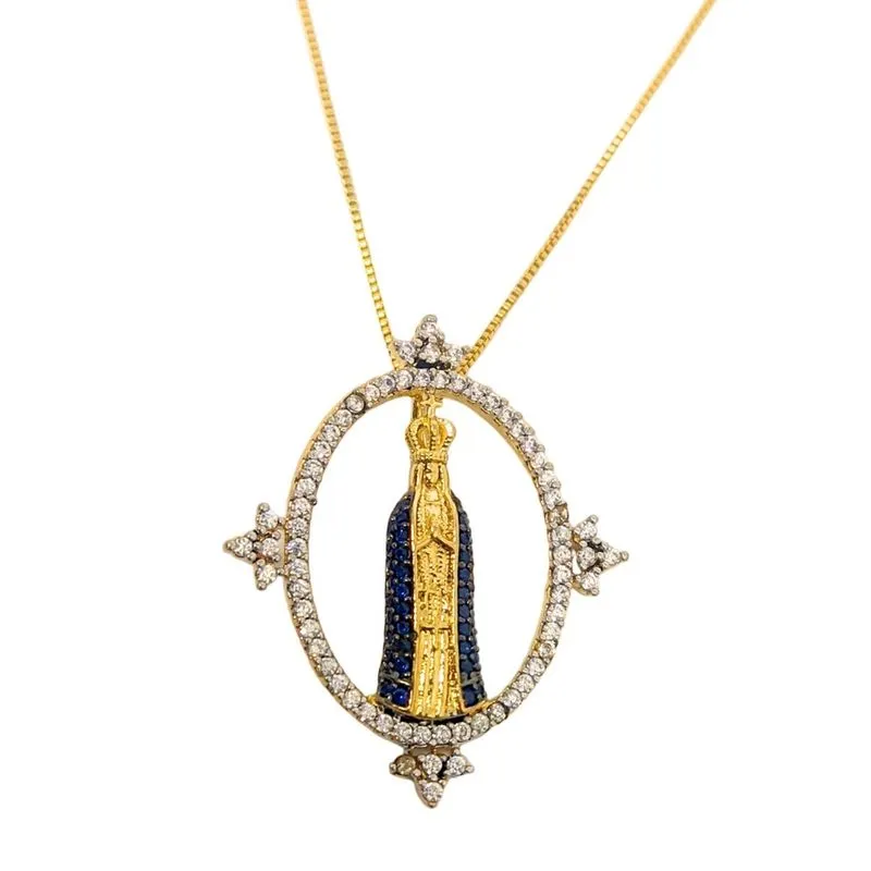 Kit 3 Colar banhado Nossa Senhora Aparecida Atacado