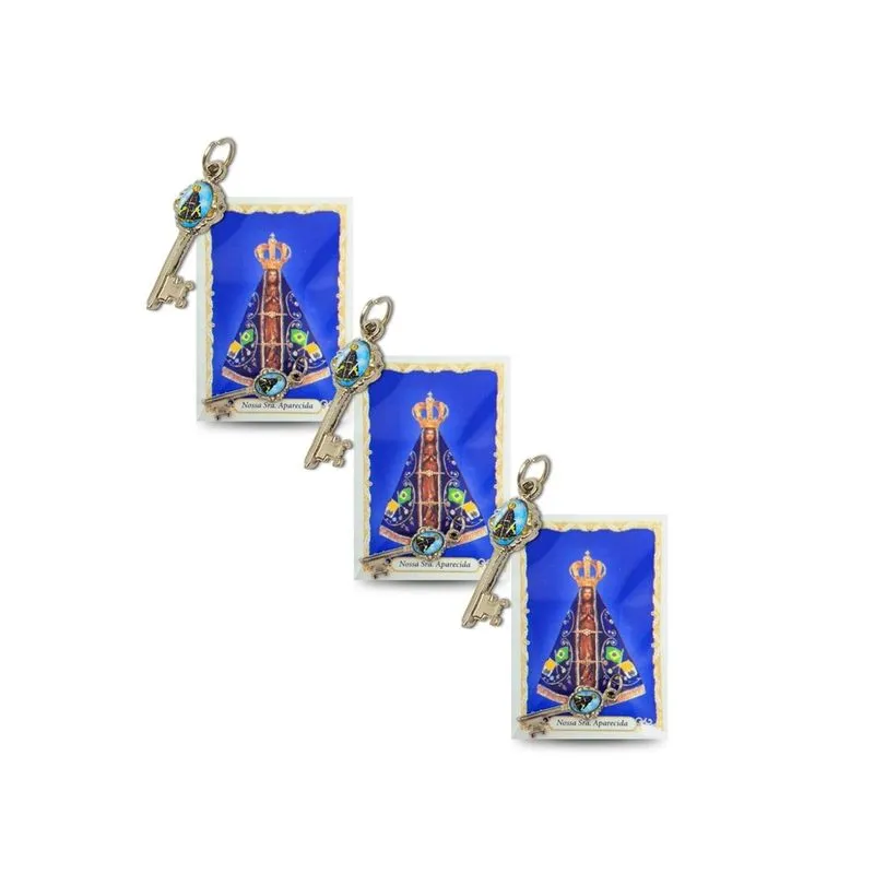 Kit 25 Pingente De Chave Nossa Senhora Aparecida Lembrança