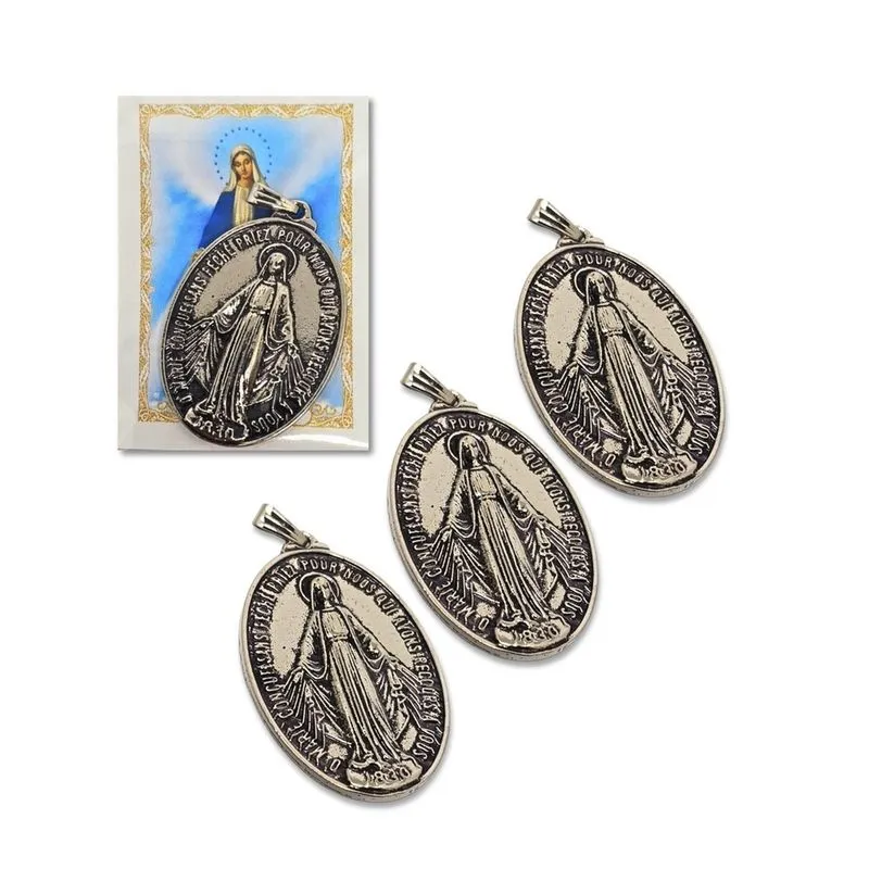 Kit 25 Medalha Milagrosa Nossa Senhora Das Graças 4cm Grande