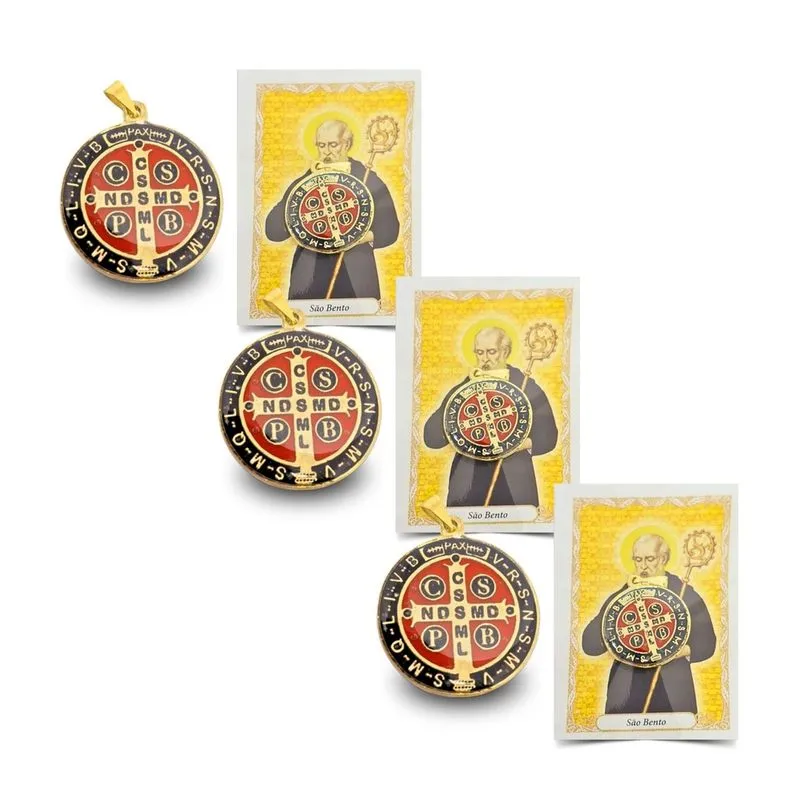 Kit 80 Medalha De São Bento 2,8cm Atacado