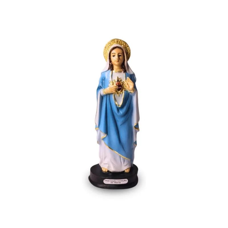 Imagem Sagrado Coração De Maria Em Resina 15cm