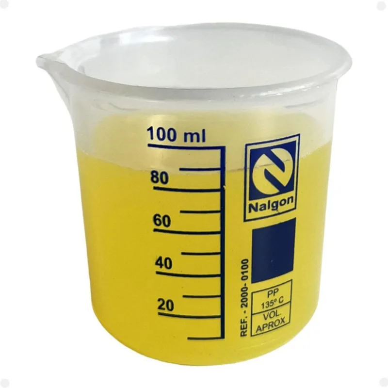 Béquer Becker Plástico 100ml Forma Baixa Autoclavável