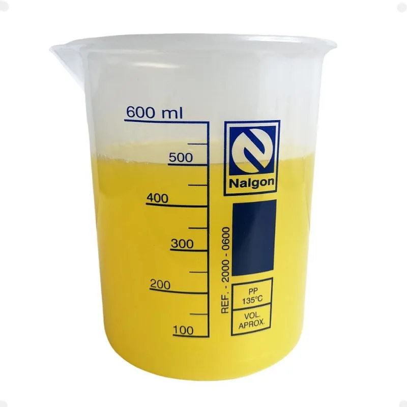 Béquer Becker Plástico 600ml Forma Baixa Autoclavável