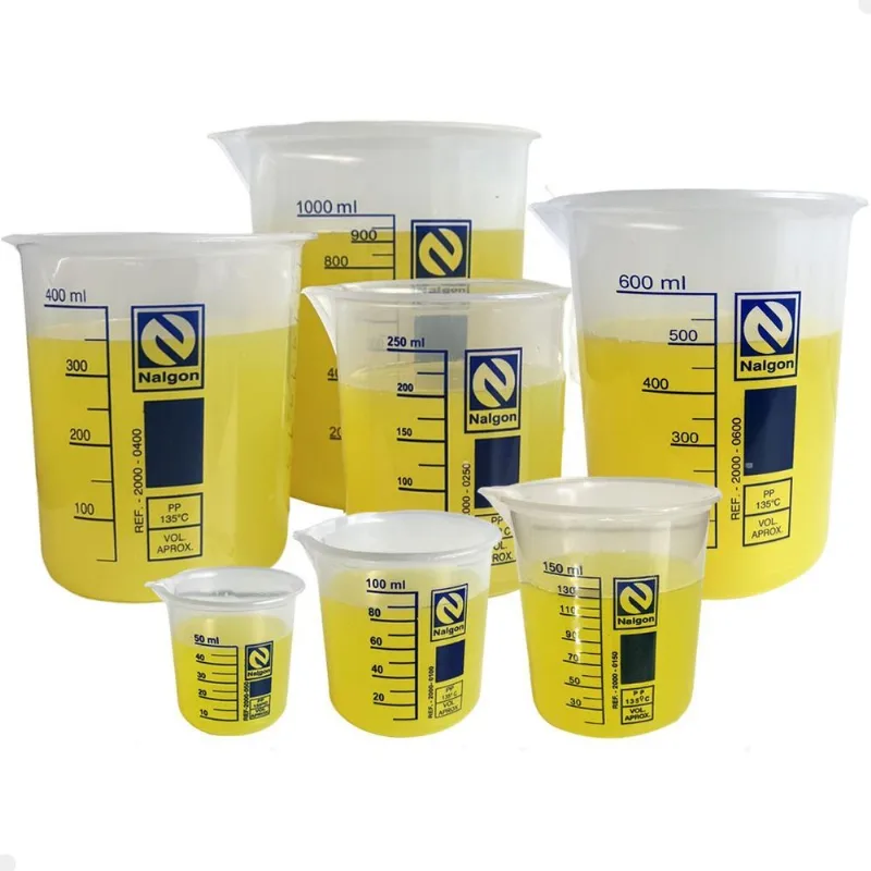 Kit 7 Béquer Plástico 50-100-150-250-400-600-1000 Ml
