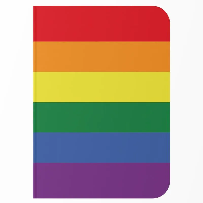 Caderno sem Pauta A5 - Fábrica de Pôster - Capa Flexível 80 Páginas 20x14cm - Bandeira lgbtqia +