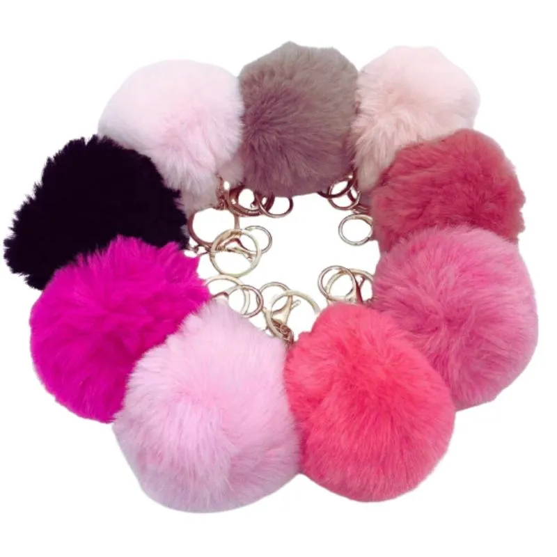 Kit 12 Chaveiros Pelúcia Pompom 10cm Acessório Bolsa Cores Sortidas