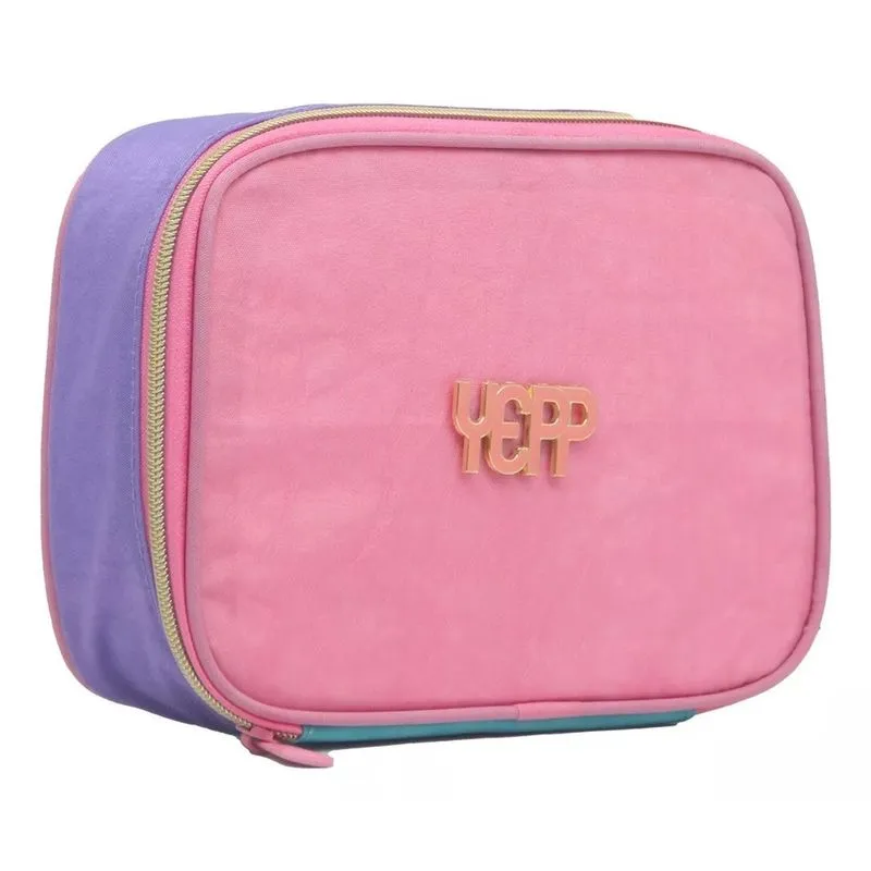 Estojo Escolar Box Organizador 2 Divisorias Grande Feminino Rosa - Yepp