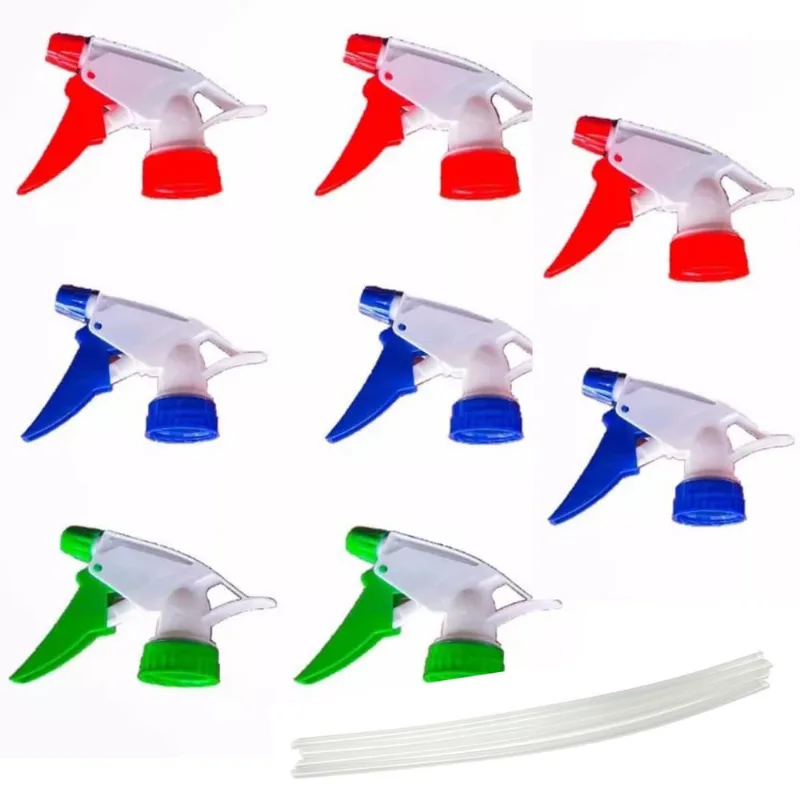 Kit 8 Gatilho Borrifador Bico Pulverizador Spray Garrafa Pet