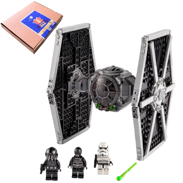 STAR WARS Nave Imperial TIE fighter 496 peças com 3 bonecos Blocos de montar Let´s Go filme série TV Melhor Coleção Star Wars compatível com Lego