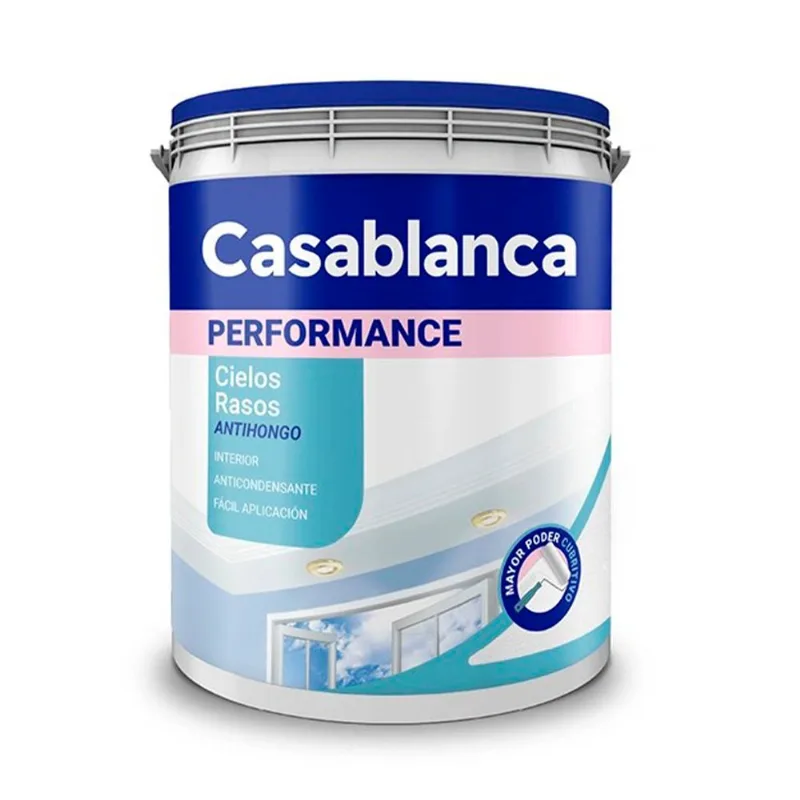 Látex Cielosrrasos Antihongos Mate Blanco 1 Litro Blanco Mate