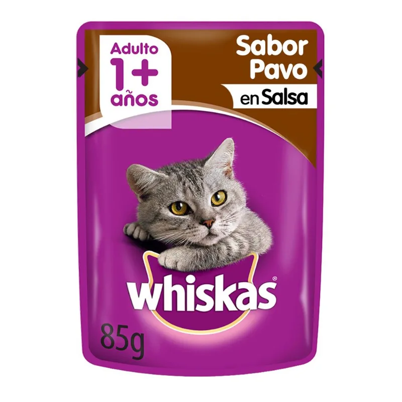 POUCH WHISKAS PAVO EN SALSA X 85 GRS ADULTO