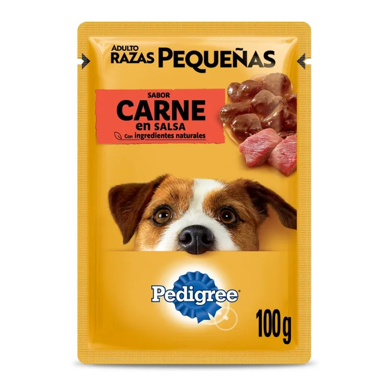 POUCH PEDIGREE ADULTO RAZA PEQUEÑA CARNE EN SALSA X 100G