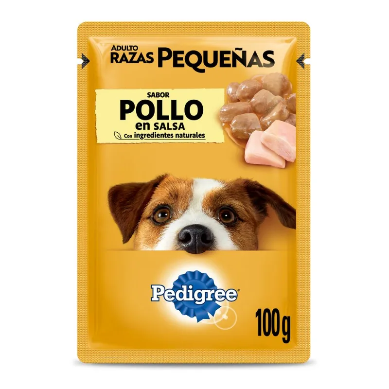 POUCH PEDIGREE ADULTO RAZA PEQUEÑA POLLO EN SALSA X 100G